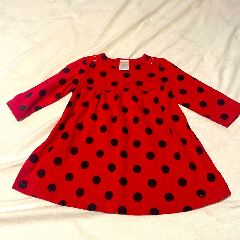 Gymboree polka dot dress. Size 12-18 month.